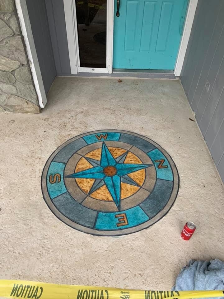 Decorative concrete medallion